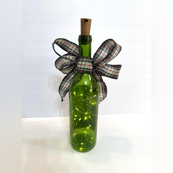 New OOAK Lighted Old World Santa Christmas Wine Bottle Holiday Decor - Picture 4 of 5